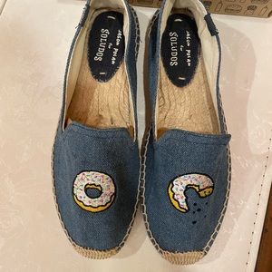 Soludos Donut Vintage Denim Outdoor Smoking Slipper size 8